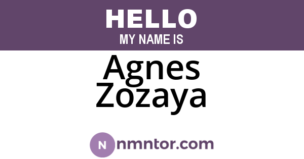 Agnes Zozaya