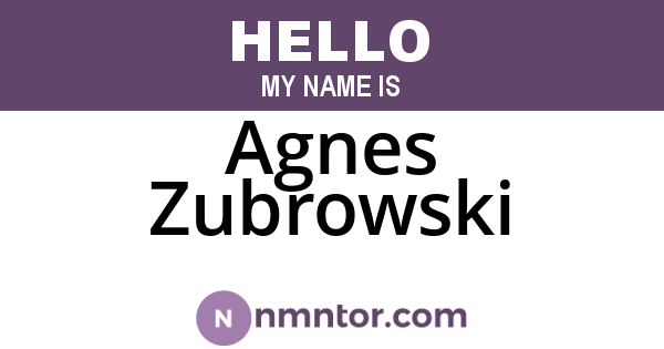 Agnes Zubrowski