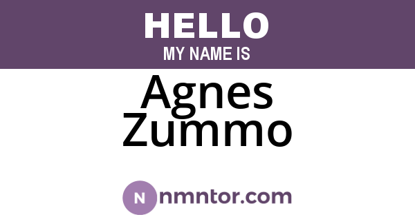 Agnes Zummo