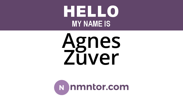 Agnes Zuver