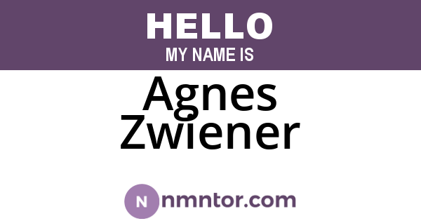 Agnes Zwiener