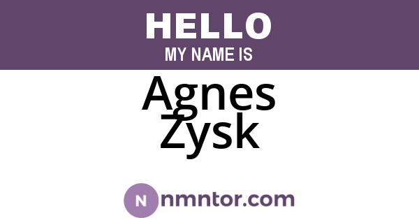 Agnes Zysk