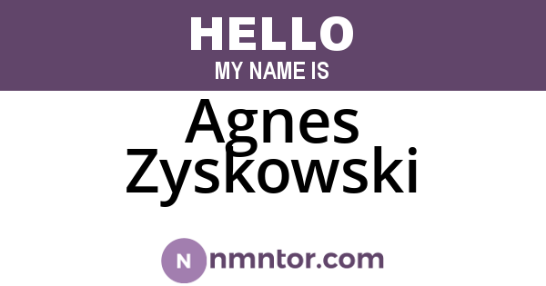 Agnes Zyskowski