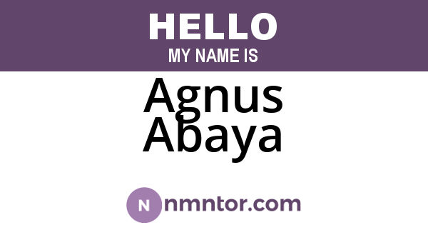 Agnus Abaya