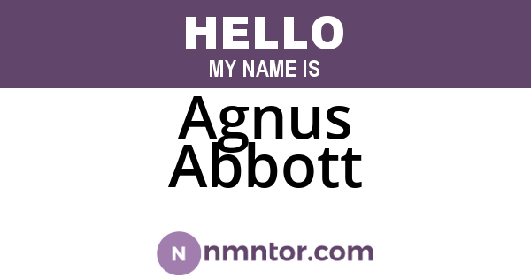 Agnus Abbott