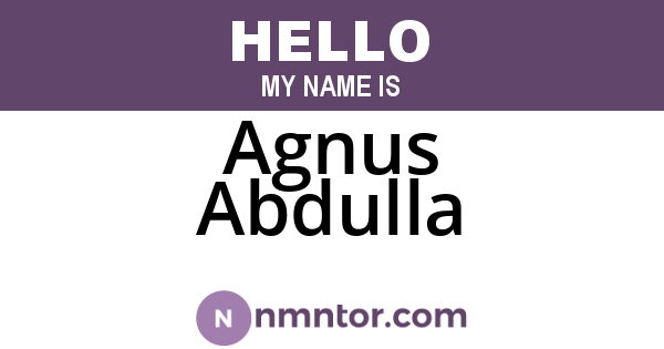 Agnus Abdulla
