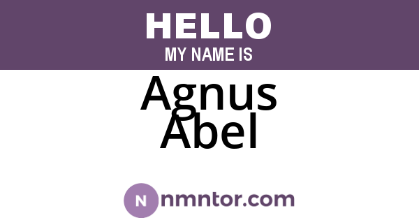 Agnus Abel