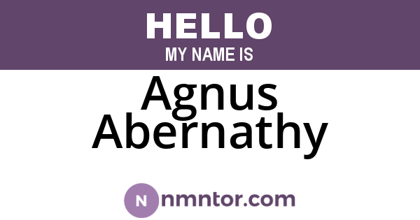 Agnus Abernathy