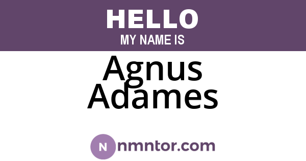 Agnus Adames