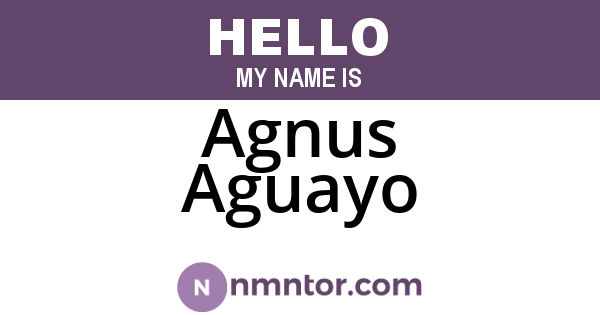 Agnus Aguayo