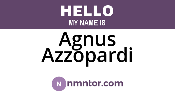 Agnus Azzopardi