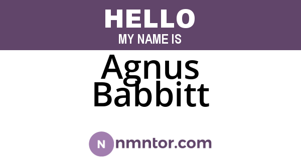 Agnus Babbitt