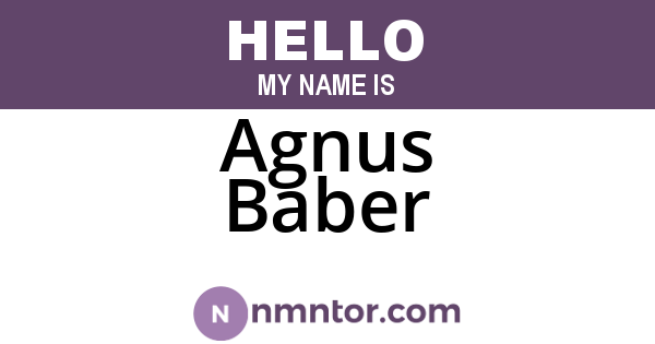 Agnus Baber