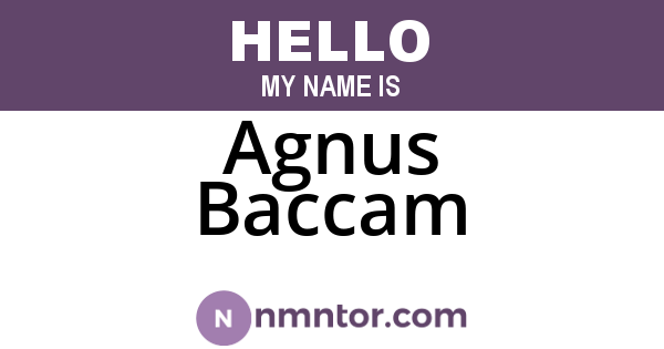 Agnus Baccam