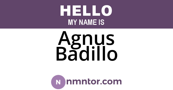 Agnus Badillo