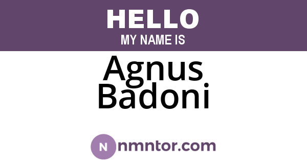 Agnus Badoni