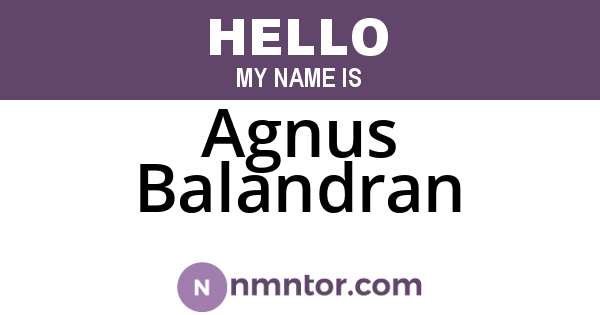 Agnus Balandran