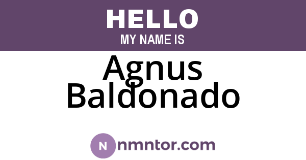 Agnus Baldonado
