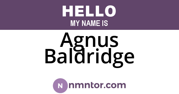 Agnus Baldridge