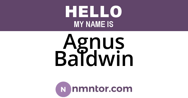 Agnus Baldwin