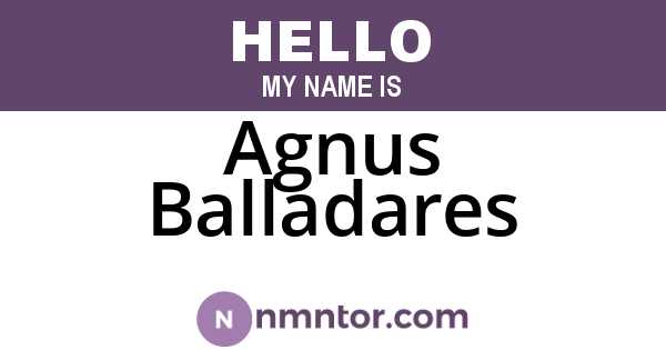 Agnus Balladares