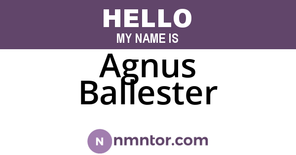 Agnus Ballester