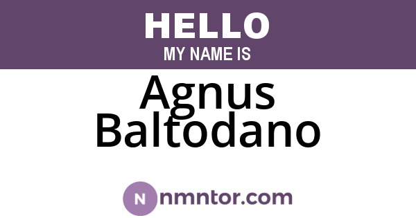 Agnus Baltodano