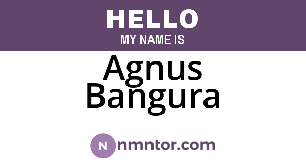 Agnus Bangura