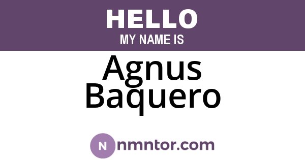 Agnus Baquero