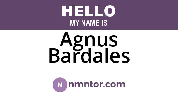 Agnus Bardales