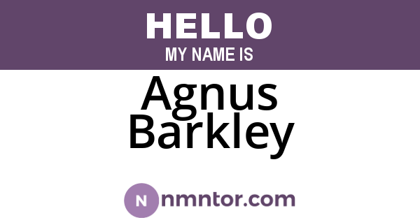 Agnus Barkley