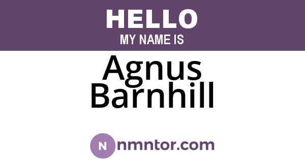 Agnus Barnhill