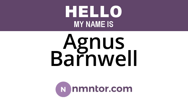 Agnus Barnwell