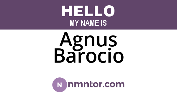 Agnus Barocio