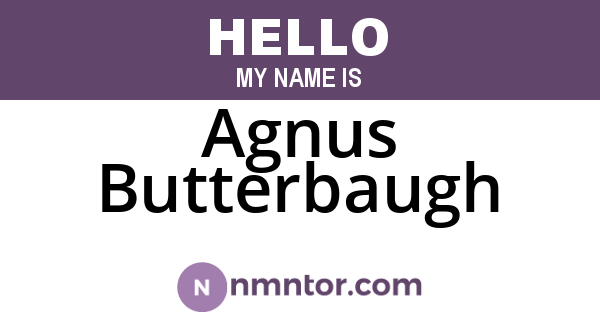 Agnus Butterbaugh