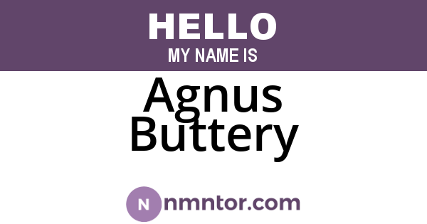 Agnus Buttery