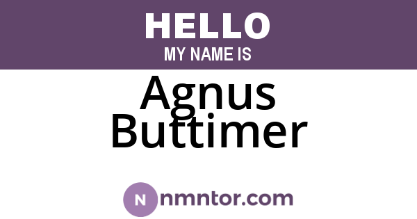 Agnus Buttimer