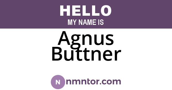 Agnus Buttner