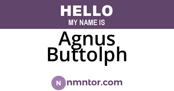 Agnus Buttolph