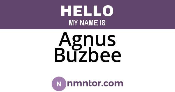 Agnus Buzbee