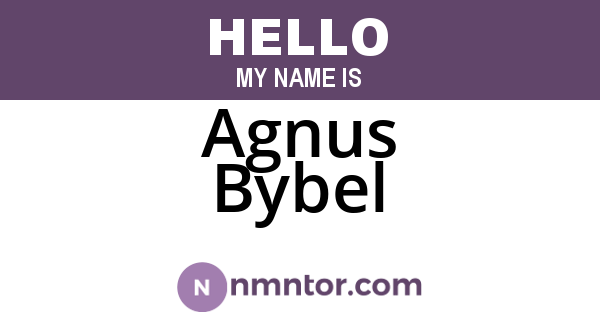 Agnus Bybel