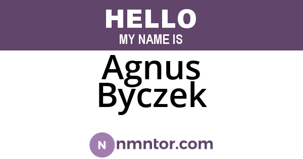 Agnus Byczek