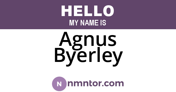 Agnus Byerley
