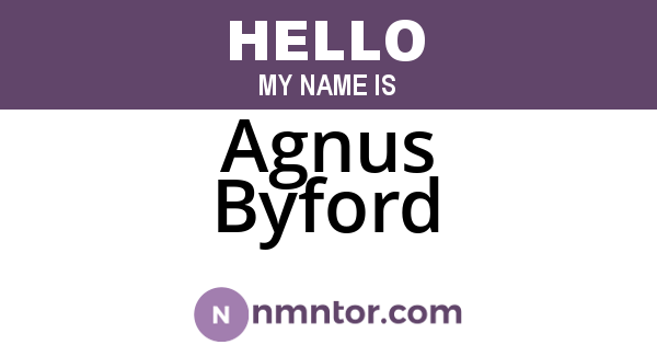 Agnus Byford