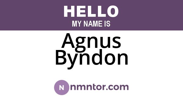 Agnus Byndon