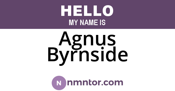 Agnus Byrnside