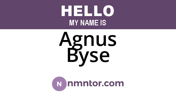 Agnus Byse