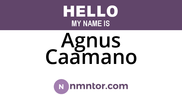 Agnus Caamano
