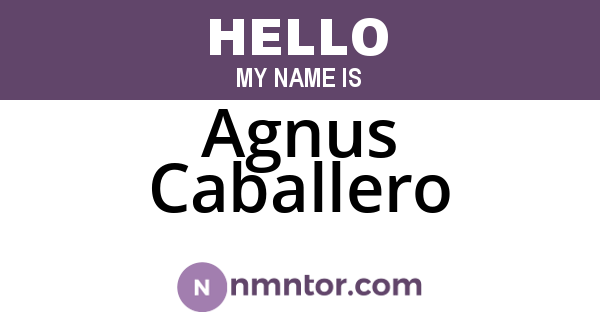 Agnus Caballero