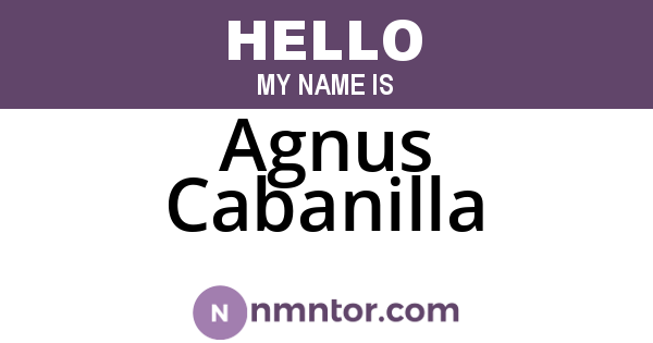 Agnus Cabanilla